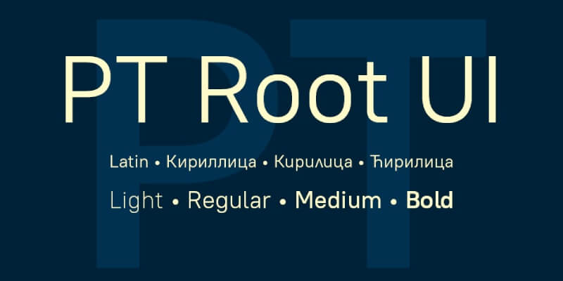 шрифт PT Root